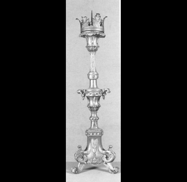 candeliere d'altare - ambito veneto (secc. XVIII/ XIX)