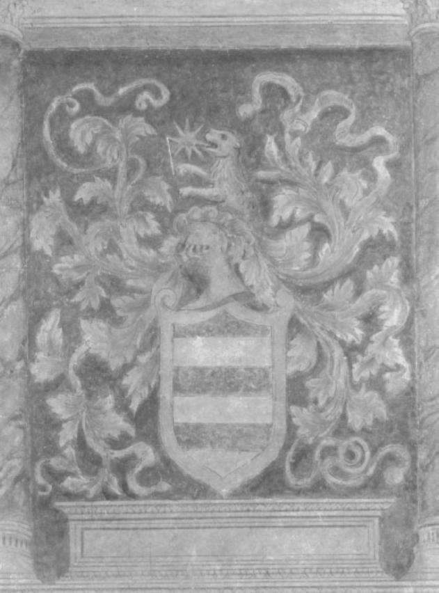 stemma/ Cornice architettonica (dipinto) - ambito veneto (secc. XV/ XVI)