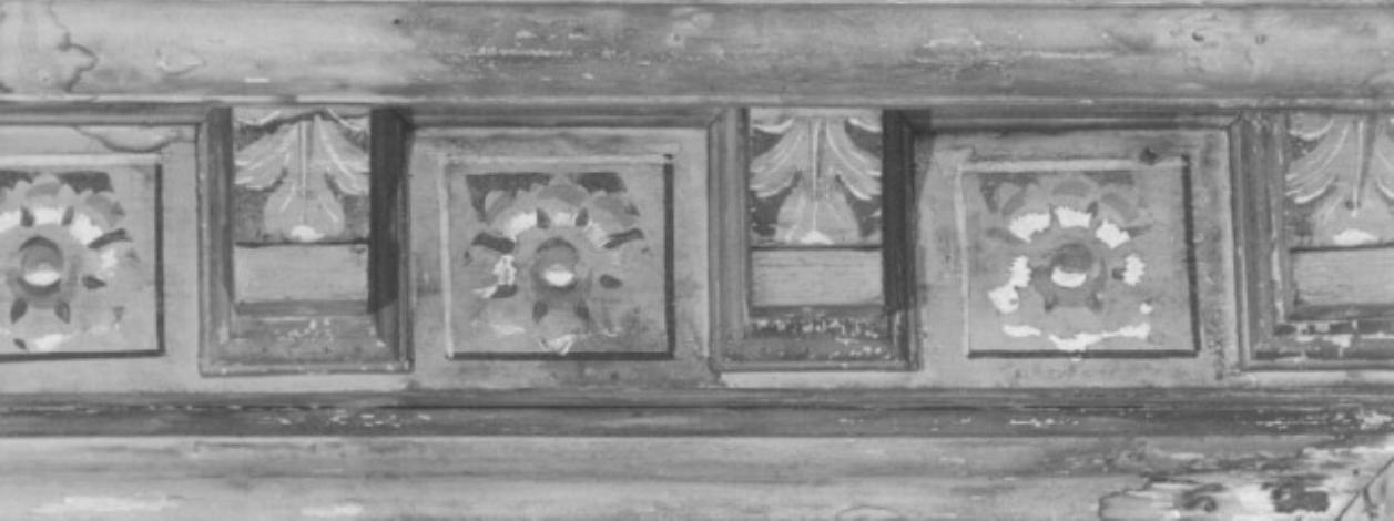 motivi decorativi a cassettoni (cornice) di Campagnola Domenico (scuola) (sec. XVI)