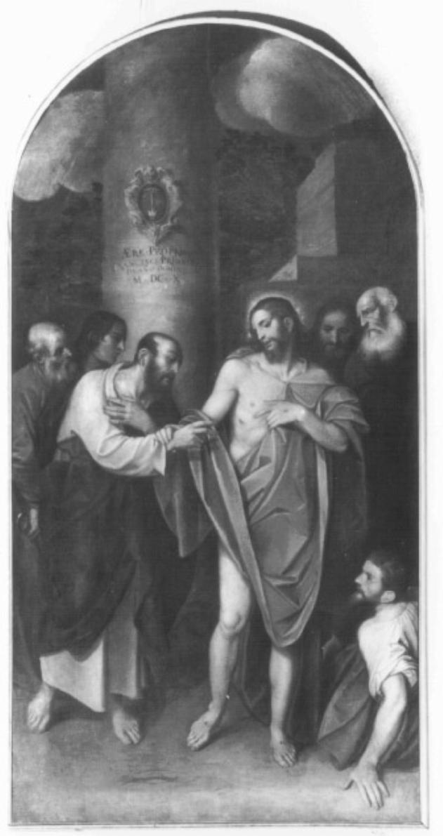 Incredulità di San Tommaso (dipinto) di Varotari Alessandro detto Padovanino (sec. XVII)