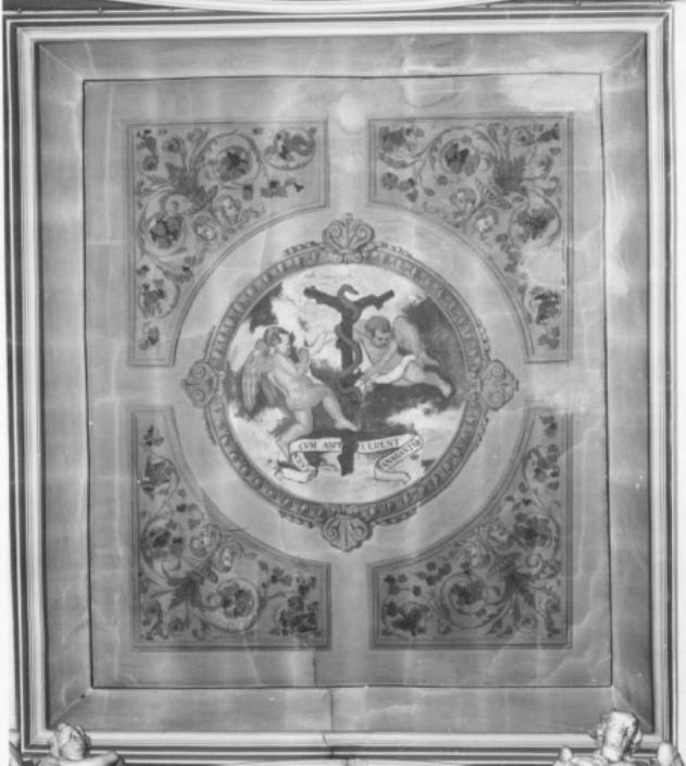 Glorificazione della Croce; serpente attorcigliato attorno a un ramo (dipinto) di Grinzano Antonio (primo quarto sec. XX)