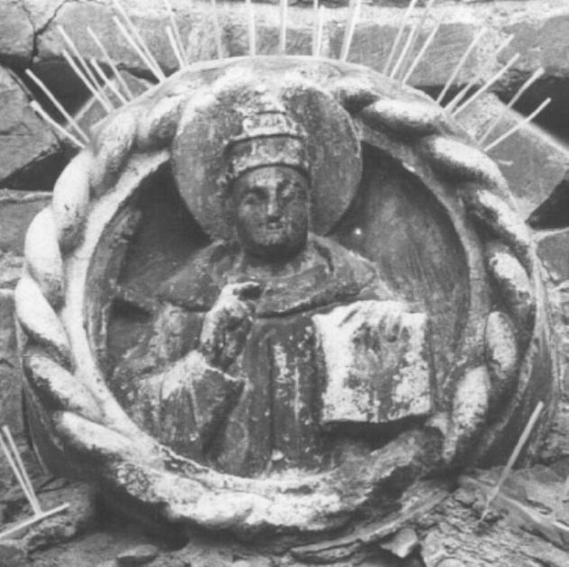 San Clemente entro cornice a torciglioni (rilievo) - ambito veneto (sec. XV)