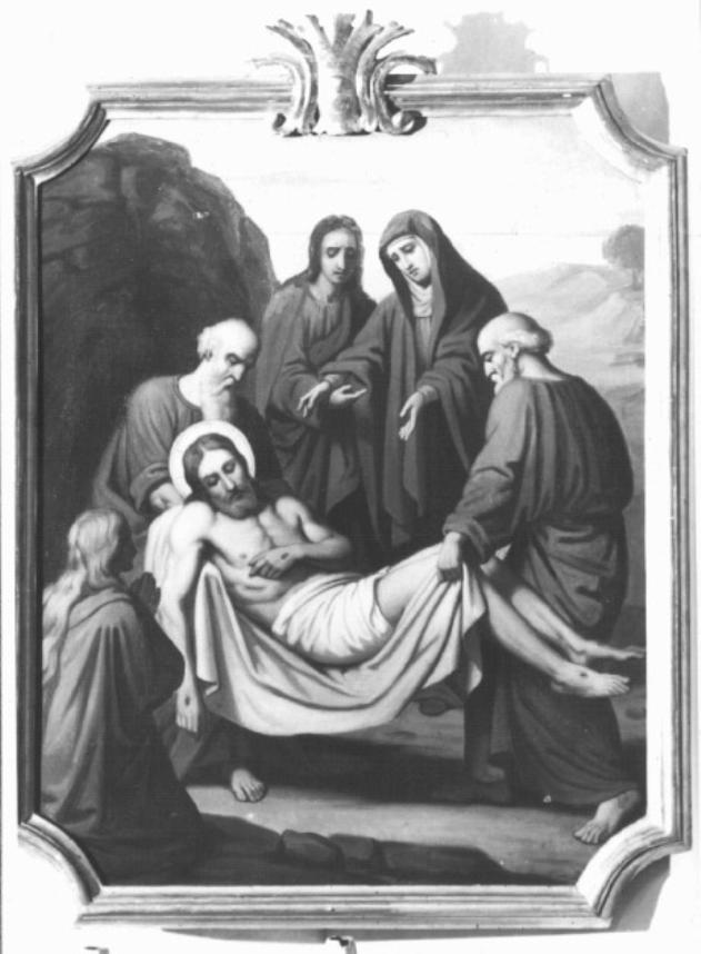 stazione XIV: Gesù deposto nel sepolcro (dipinto) - ambito veneto (sec. XIX)