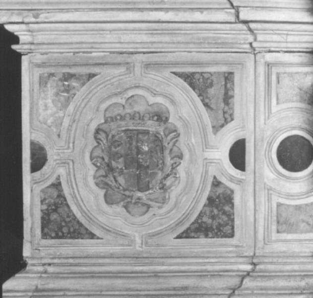 stemma di Girolamo Lion Cavazza/ motivi decorativi vegetali (rilievo, serie) - ambito veneto (sec. XVIII)