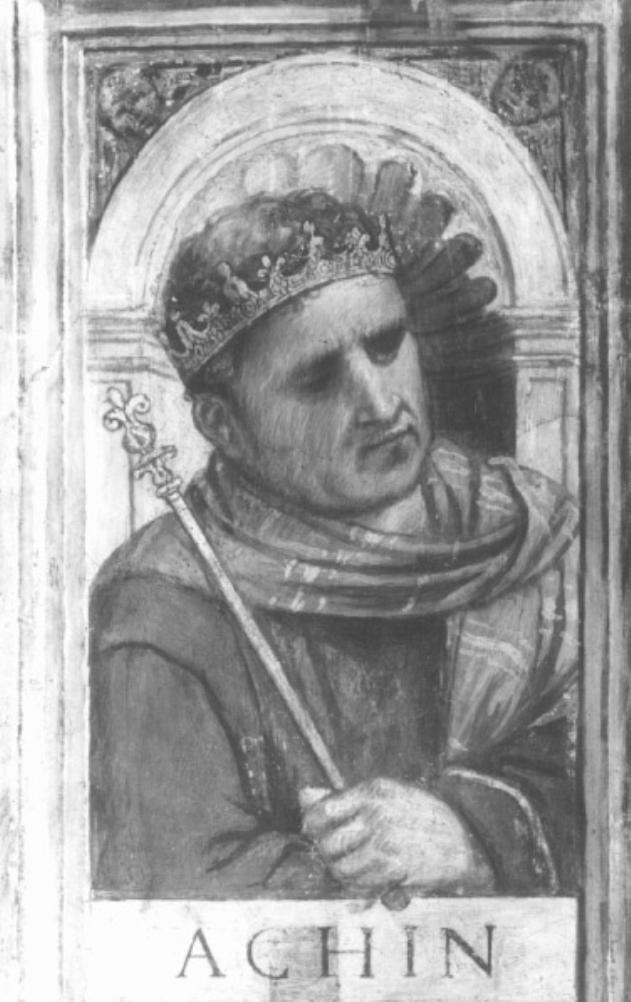 Re Achin (dipinto) di Tessari Girolamo detto Girolamo Dal Santo (sec. XVI)