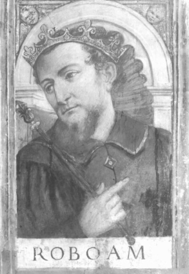 Re Roboam (dipinto) di Tessari Girolamo detto Girolamo Dal Santo (sec. XVI)
