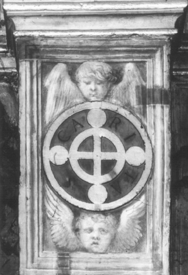 emblema della Scuola della Carità/ Cherubini (dipinto) di Tessari Girolamo detto Girolamo Dal Santo (sec. XVI)