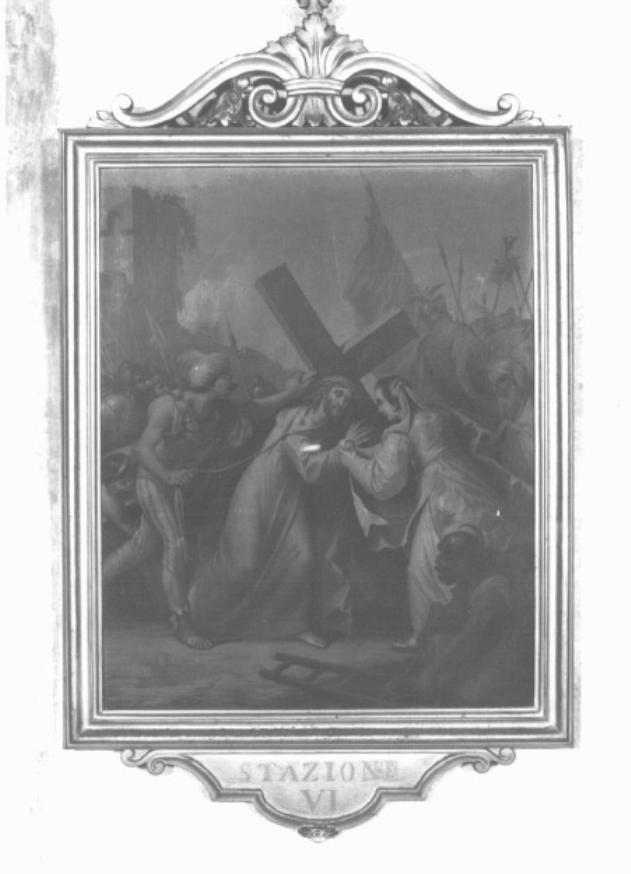 stazione VI: Gesù asciugato dalla Veronica (dipinto) - ambito padovano (inizio sec. XX)