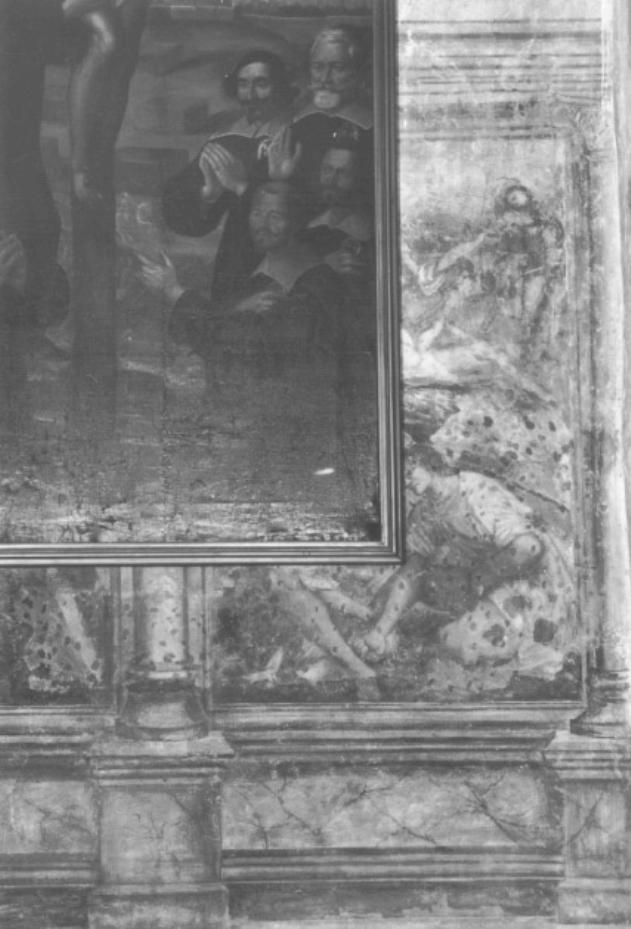 soldati si giocano a dadi le vesti di Cristo (dipinto, frammento) - ambito veneto (seconda metà sec. XVI)