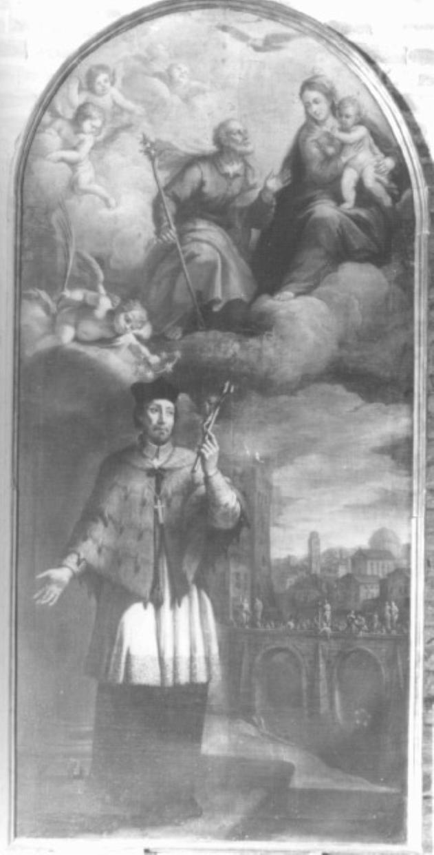 San Giovanni Nepomuceno/ scena di martirio (dipinto) di Zanella Francesco (?) (maniera) (secc. XVII/ XVIII)