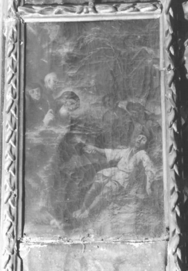 San Francesco di Paola sana il paralitico (dipinto) - ambito veneto (fine/inizio secc. XVII/ XVIII)