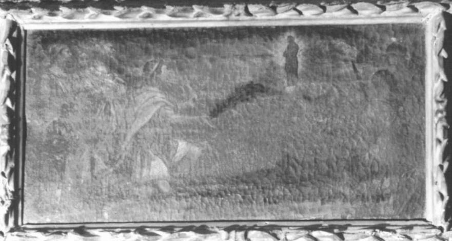 San Francesco di Paola appare al monarca (dipinto) - ambito veneto (fine/inizio secc. XVII/ XVIII)