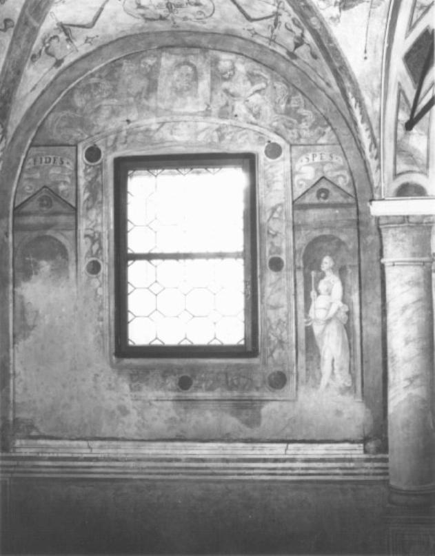 La fede/ la speranza/ Gesù Cristo/ Putti (dipinto) di Tessari Girolamo detto Girolamo Dal Santo (e aiuti) - ambito padovano (sec. XVI)