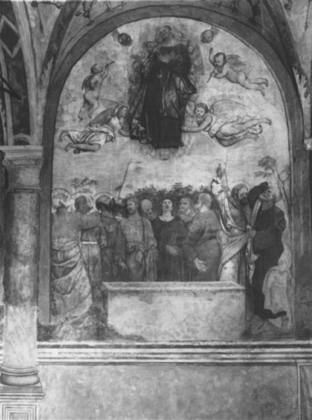 L'Assunzione della Vergine (dipinto) di Tessari Girolamo detto Girolamo Dal Santo (e aiuti) - ambito padovano (sec. XVI)