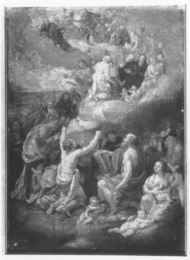 esaltazione della Madonna/ Santi/ figure allego- riche (dipinto) - ambito veneto (sec. XVIII)