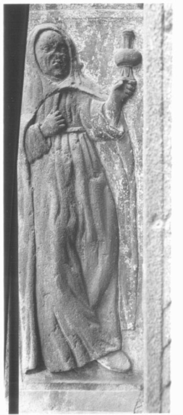 figura femminile con ampolla (rilievo) di Moroni Andrea, Milanin Francesco (sec. XVI)