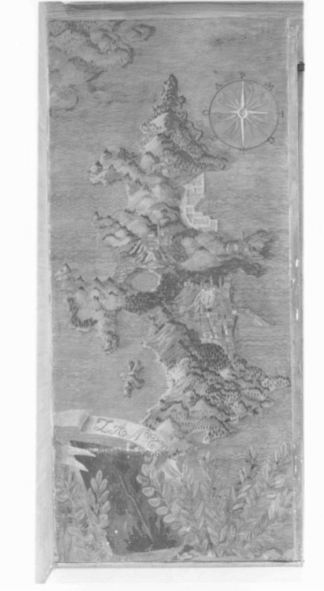 carta geografica di Zante (dipinto) di Fornasetti Pietro (sec. XX)