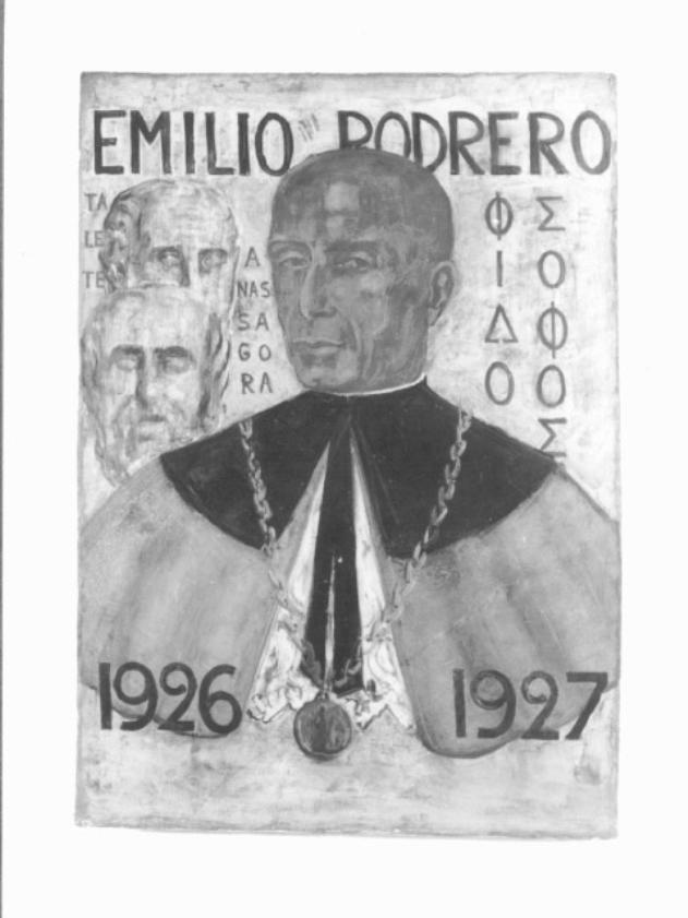 ritratto del rettore Emilio Bodrero (dipinto) di Santomaso Giuseppe Detto Bepi Sanso (sec. XX)