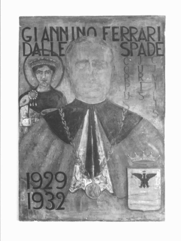 ritratto del rettore Giannino Ferrari dalle spade (dipinto) di Santomaso Giuseppe Detto Bepi Sanso (sec. XX)