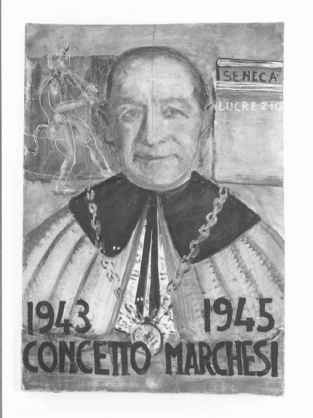 ritratto del rettore Concetto Marchesi (dipinto) di Santomaso Giuseppe Detto Bepi Sanso (sec. XX)