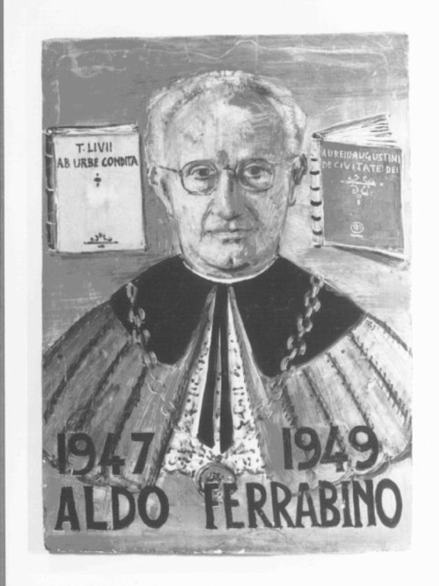ritratto del rettore Aldo Ferrabino (dipinto) di Santomaso Giuseppe Detto Bepi Sanso (sec. XX)