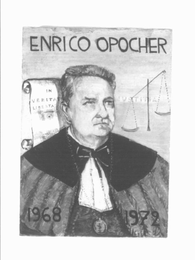ritratto del rettore Enrico Opocher (dipinto) di Santomaso Giuseppe Detto Bepi Sanso (sec. XX)
