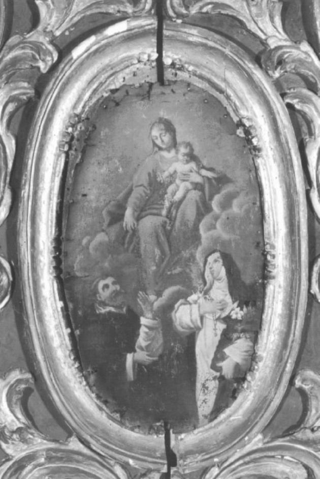Madonna con Bambino; San Domenico, Santa Caterina Benincasa (dipinto) - bottega bellunese (sec. XVIII)