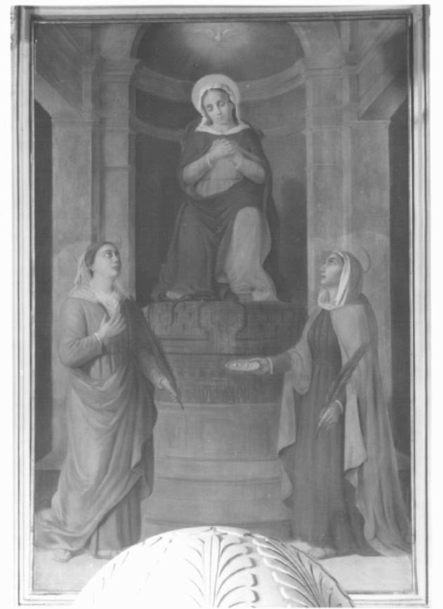 Madonna tra Sant'Agata e Santa Lucia (dipinto) di Crico Antonio (cerchia) (sec. XIX)