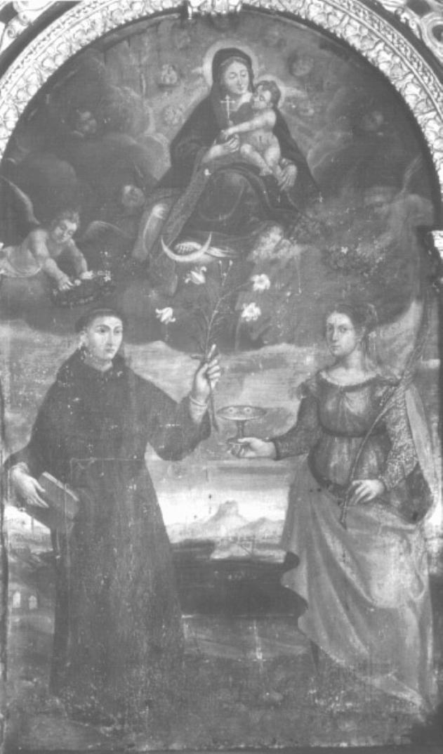 Madonna con Bambino tra Sant'Antonio da Padova e Santa Lucia (dipinto) - ambito veneto (prima metà sec. XVII)
