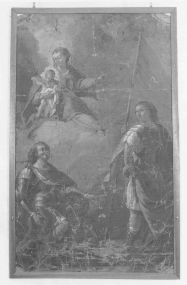 Madonna con Bambino: San Giorgio; San Vittore (dipinto) - ambito feltrino (secc. XVII/ XVIII)