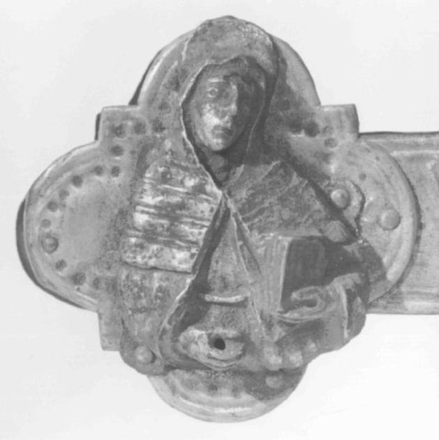 Santa monaca clarissa (rilievo) - manifattura feltrina (seconda metà sec. XIX)