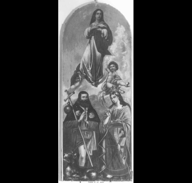 Madonna Assunta con San Rocco e Santa Caterina D'Alessandria (dipinto) di Lucatello Pietro (sec. XIX)