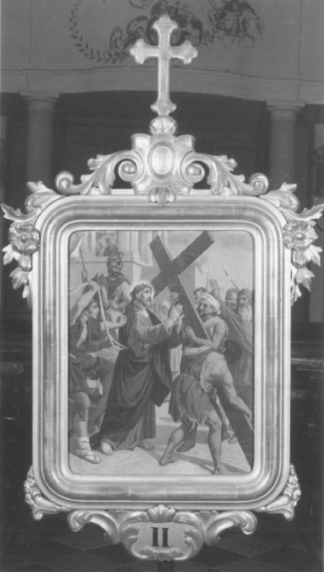 stazione II: Gesù caricato della croce (stampa a colori) - ambito veneto (ultimo quarto sec. XIX)