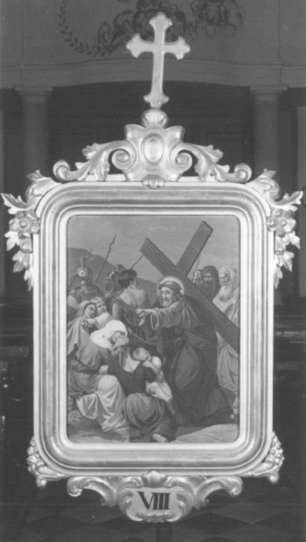 stazione VIII: Gesù consola le donne di Gerusalemme (stampa a colori) - ambito veneto (ultimo quarto sec. XIX)