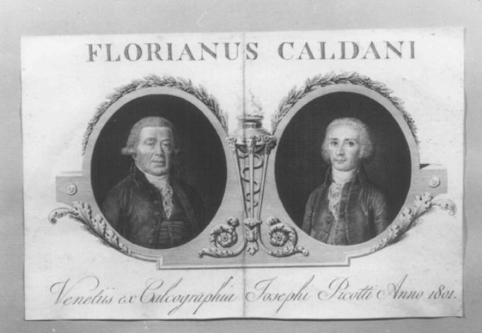 ritratto di Leopoldo Marco Antonio e Floriano Cal- dani (stampa) di Picotti Giuseppe - ambito veneto (sec. XIX)