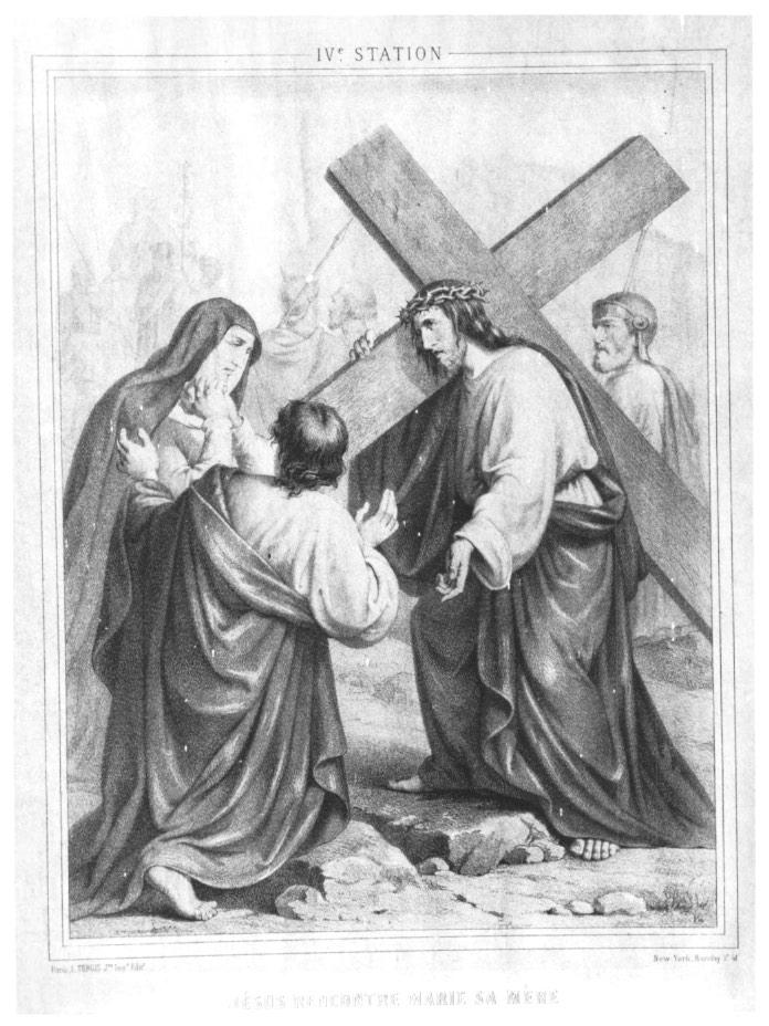 Stazione IV: Gesù incontra la Madonna (stampa) - ambito veneto (sec. XIX)