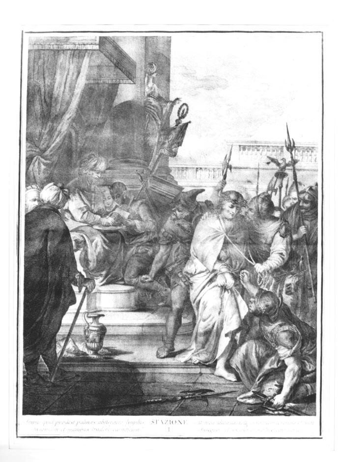 stazione I: Gesù condannato a morte (stampa) - ambito veneto (sec. XVIII)