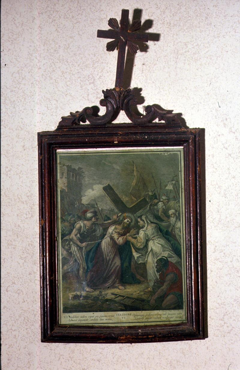 stazione VI: Gesù asciugato dalla Veronica (stampa) - ambito veneto (sec. XIX)