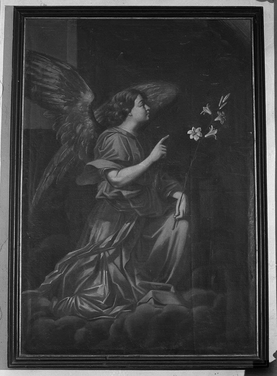 angelo annunciante (dipinto, pendant) - ambito veneto (metà sec. XVII)