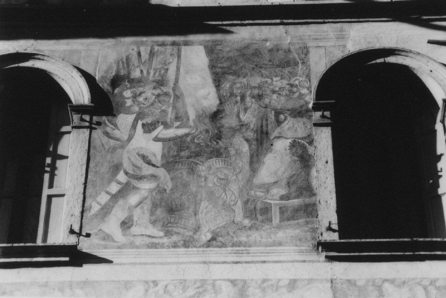 scena con guerrieri romani (dipinto) di Marescalchi Pietro Detto Spada (attribuito) (sec. XVI)