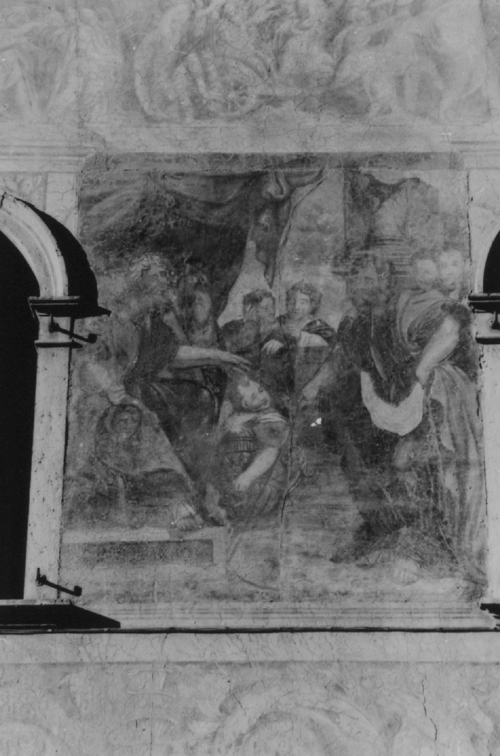 scena romana con fanciullo (dipinto) di Marescalchi Pietro Detto Spada (attribuito) (sec. XVI)