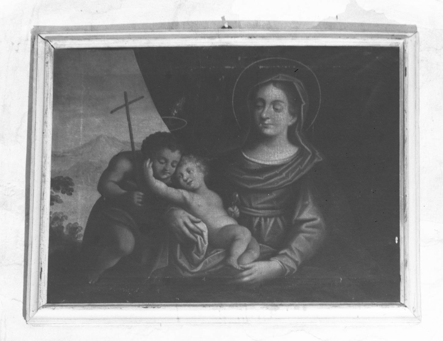 Madonna con Bambino e San Giovannino (dipinto) - ambito veneto (sec. XVII)