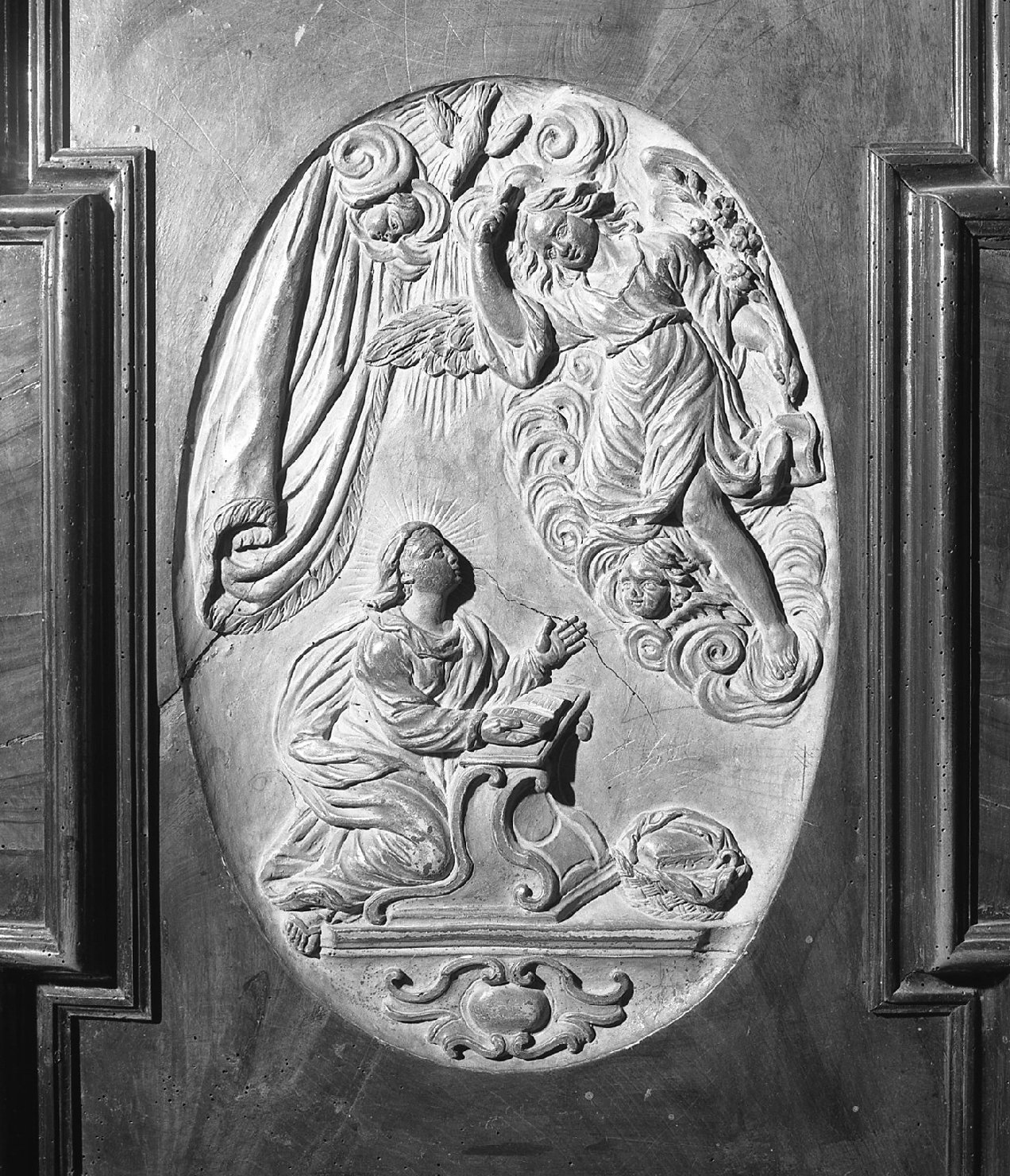 Annunciazione (rilievo) di Brustolon Andrea (bottega) (sec. XVIII)