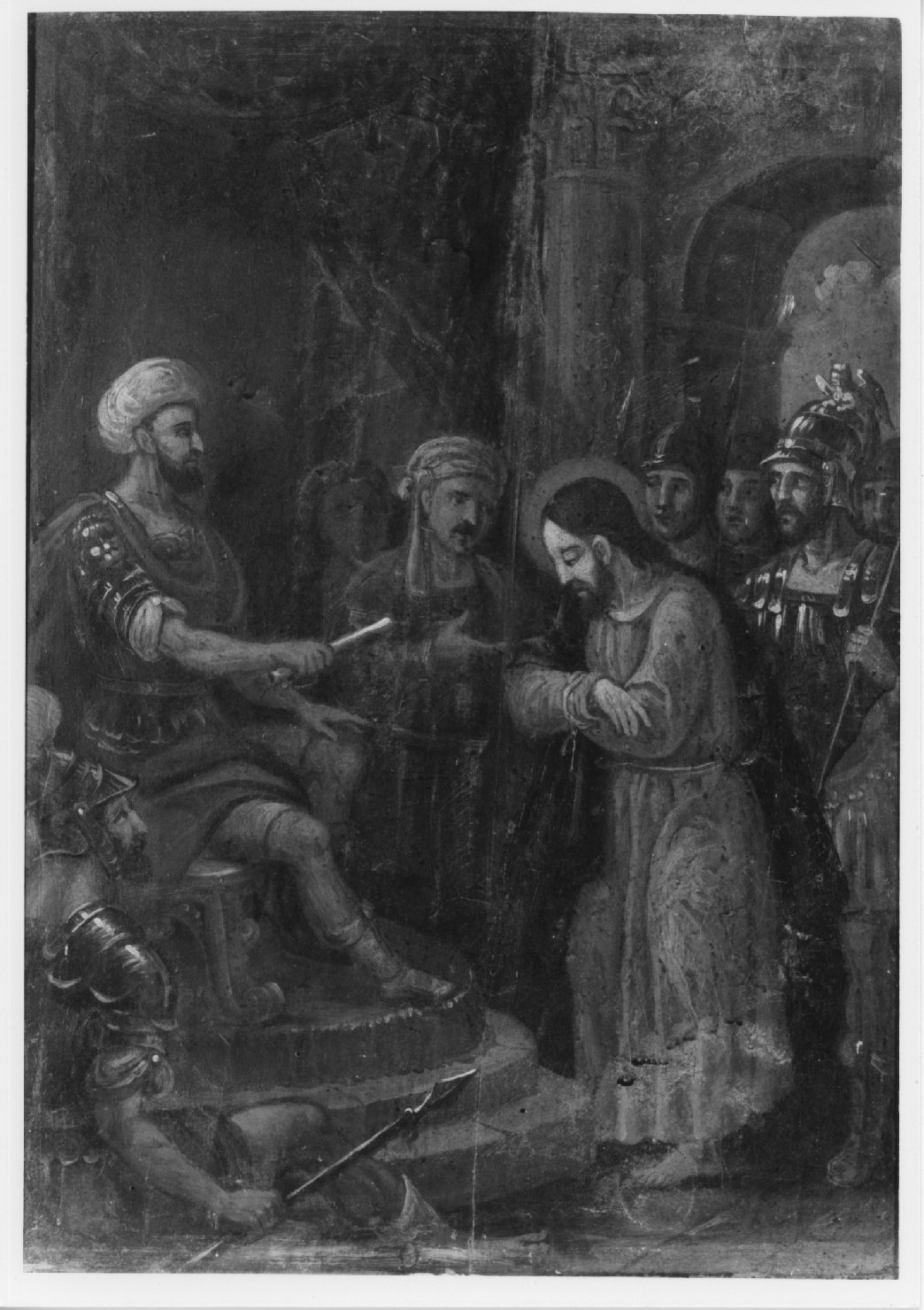 stazione I: Gesù condannato a morte (dipinto) - ambito italiano (secc. XVII/ XVIII)