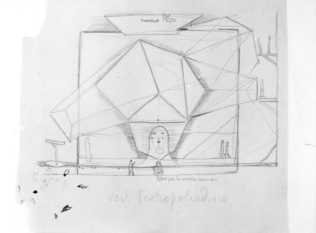 Teatro poliedrico, progetto per il Tetiteatro (disegno) di Martini Alberto (sec. XX)