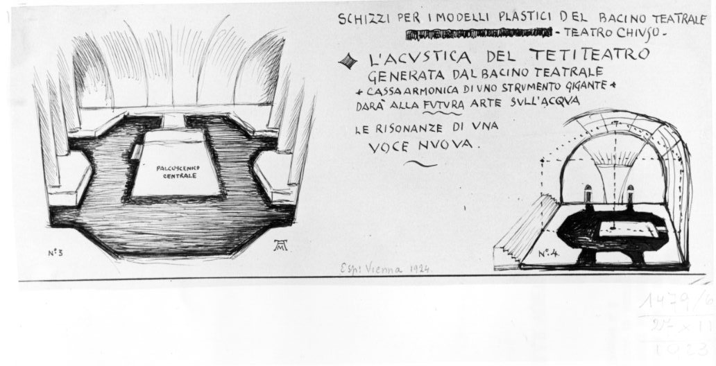 progetto per il Tetiteatro (disegno) di Martini Alberto (sec. XX)