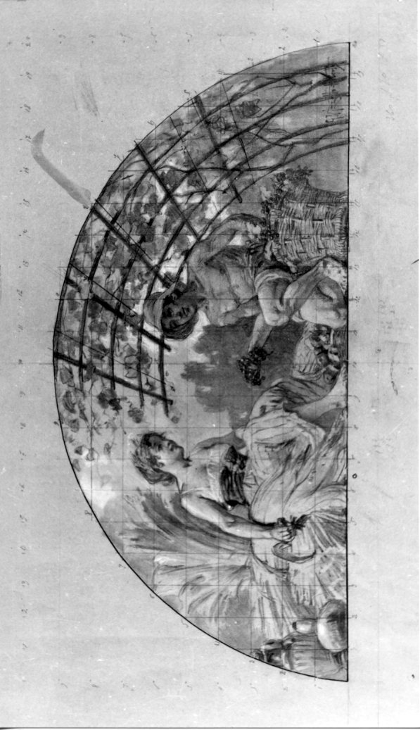 scena allegorica campestre (disegno) di Vizzotto Alberti Giuseppe (sec. XX)