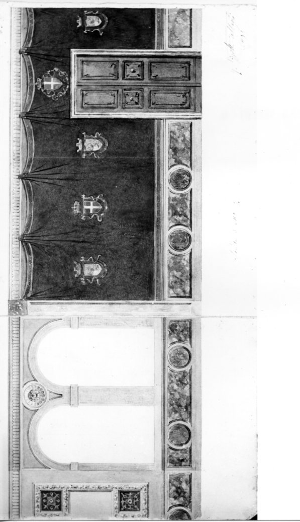 studio per la decorazione di una villa (disegno) di Vizzotto Alberti Giuseppe (sec. XIX)