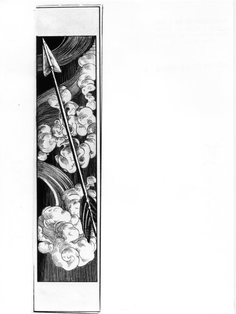 La freccia di Vulcano, freccia (disegno) di Martini Alberto (sec. XIX)