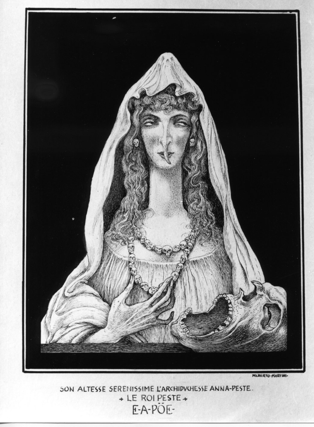 Son altesse serenissime l'arciduchesse Anna Peste, arciduchessa Anna Peste (disegno) di Martini Alberto (sec. XX)